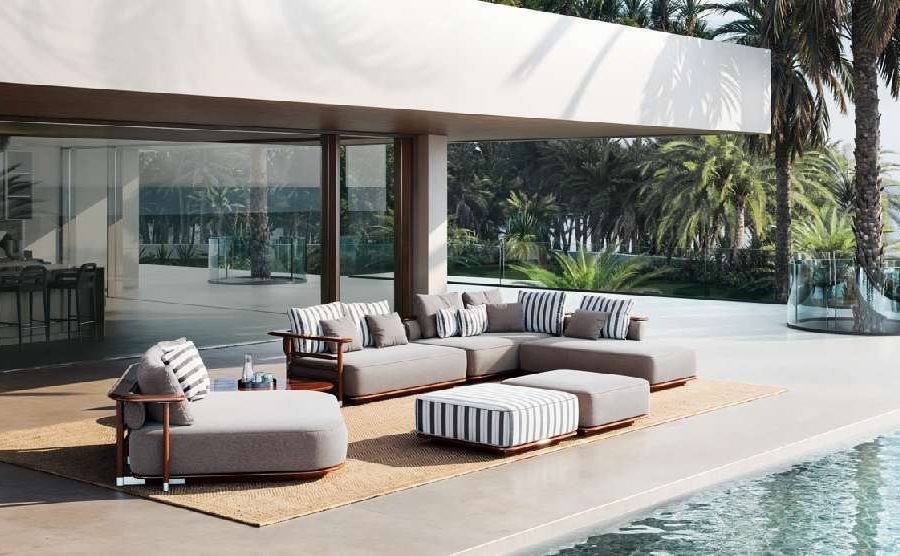 Salotto outdoor CPRN Homood in ambiente 3D