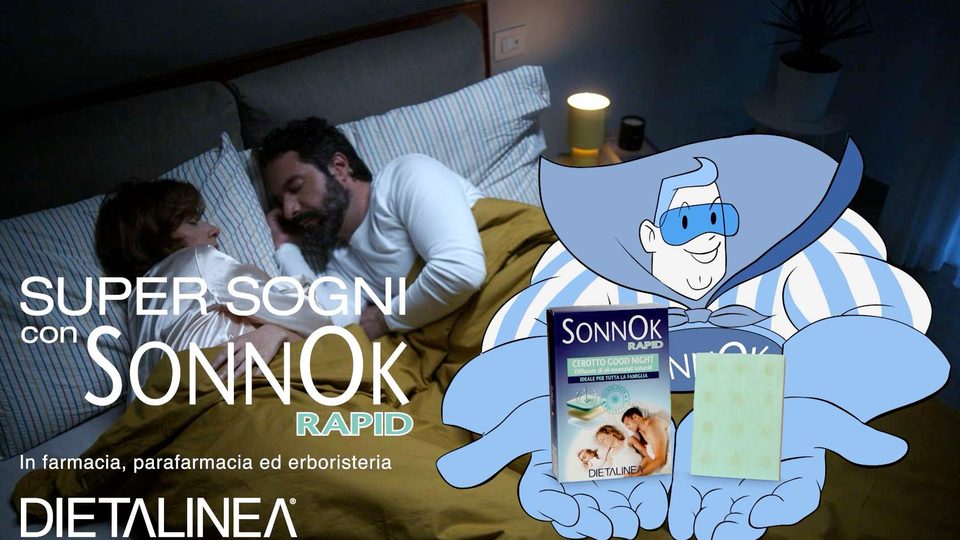 Spot Dietalinea SonnOk Rapid con la mascotte